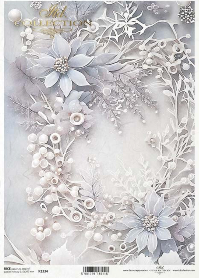 ITD A4 Winters Flowers Rice Paper 2334