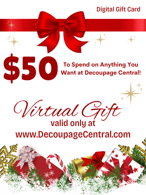 Decoupage Central Christmas Gift Card