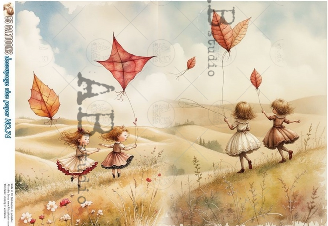 A4 Autumn Kites Duo, 55C74