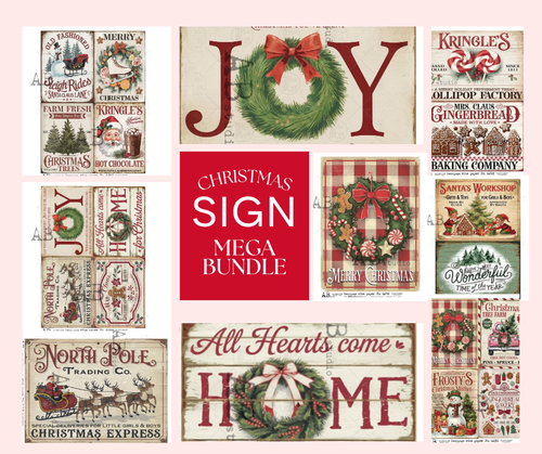 Christmas Sign Mega Bundle: 9 pc bundle