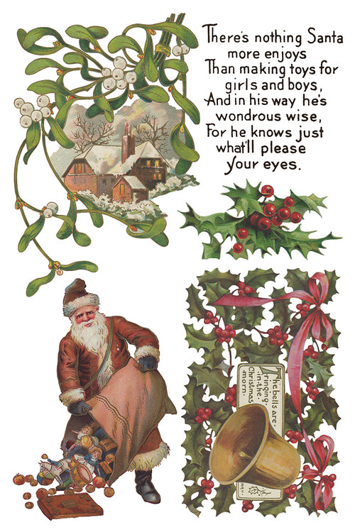 IOD Christmas Joy Transfer , Rub on Transfer 12" x 8" Pad.
