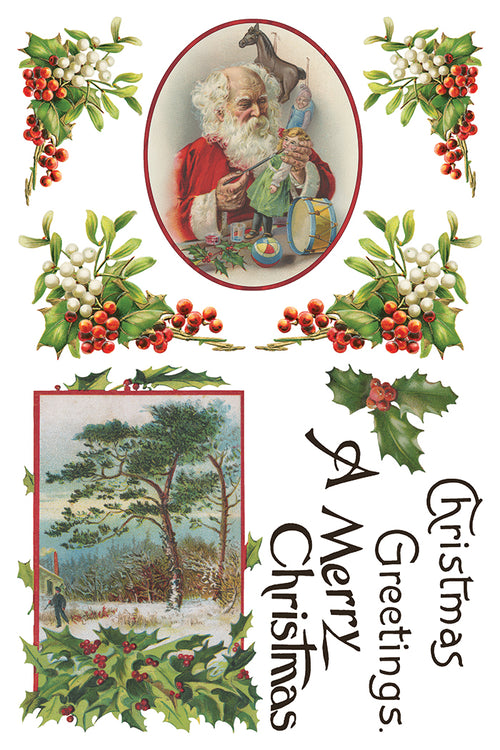 IOD Christmas Joy Transfer , Rub on Transfer 12" x 8" Pad.
