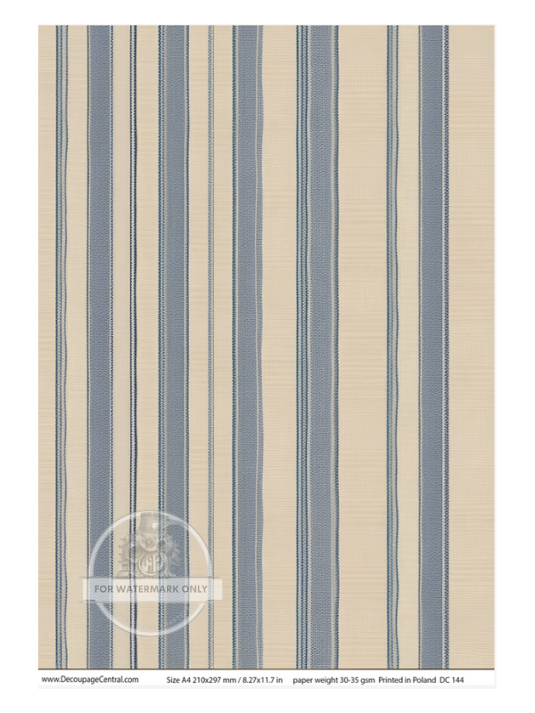 A4 Blue Ticking Background Rice Paper DC144