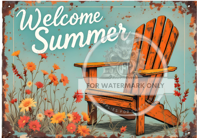 DIGITAL IMAGE: Welcome Summer Orange Adironack