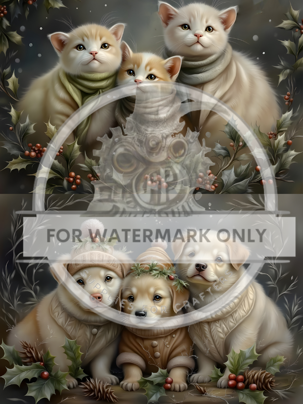 A4 Cozy Companions Rice Paper DC856