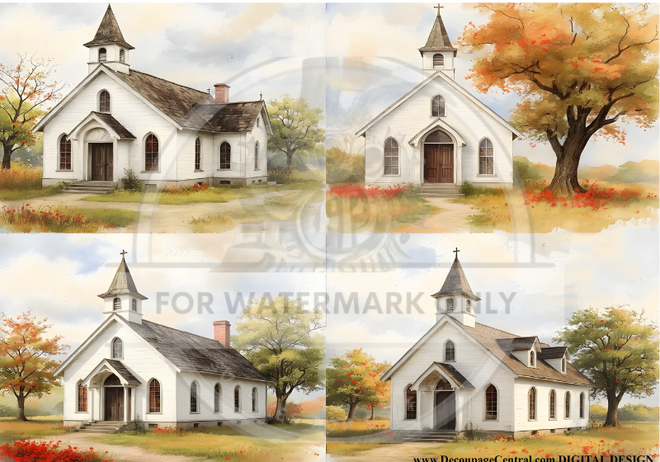 DIGITAL IMAGE: Autumn Chapel