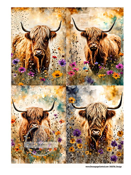 DIGITAL IMAGE: Golden Cow Instant Download
