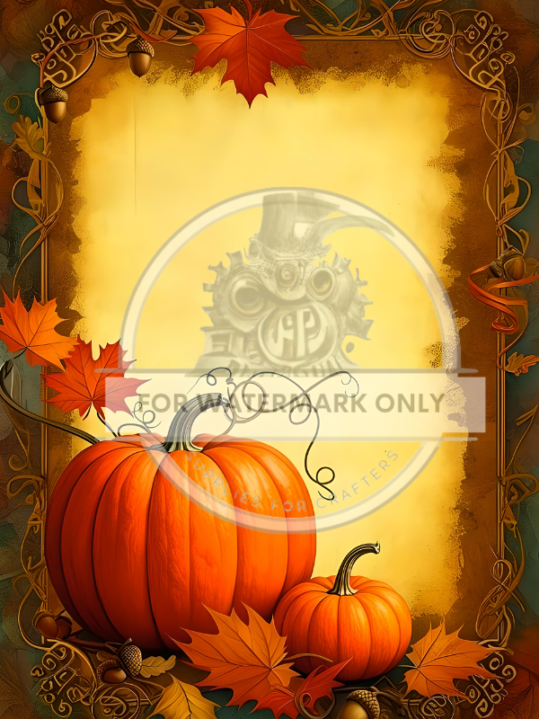 DIGITAL IMAGE: Pumpkin Frame to add your own words! Instant Download