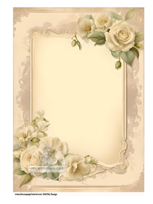 DIGITAL IMAGE: Rose Paper Instant Download