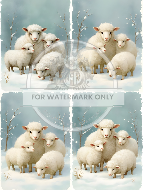 DIGITAL IMAGE: Digital Sweet Sheep Quad