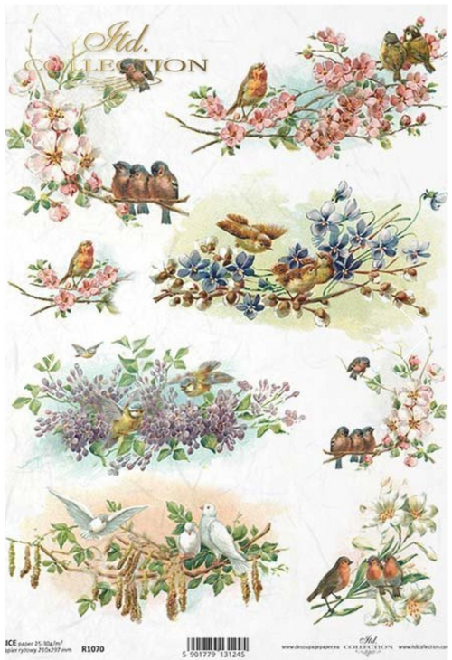 ITD A4 Lilacs  Rice Paper 1070