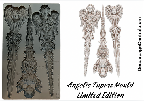 NEW IOD ANGELIC TAPERS Silicone Mould, 6" x10" LIMITED EDITION