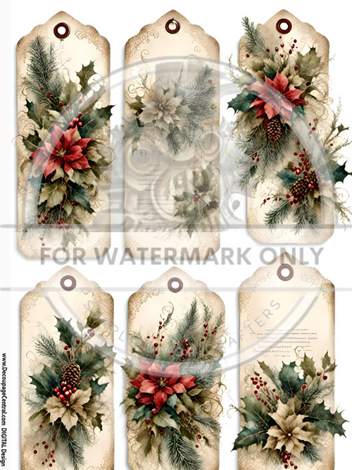 DIGITAL COLLECTION: The Christmas Tag Collection : 42 gift tags! Instant Download