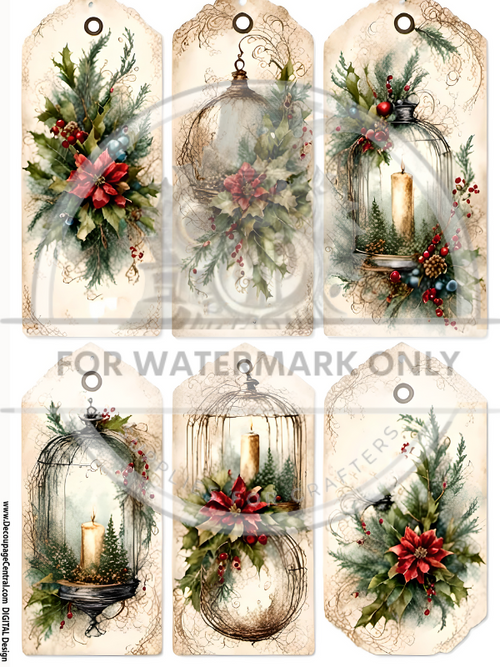 DIGITAL COLLECTION: The Christmas Tag Collection : 42 gift tags! Instant Download