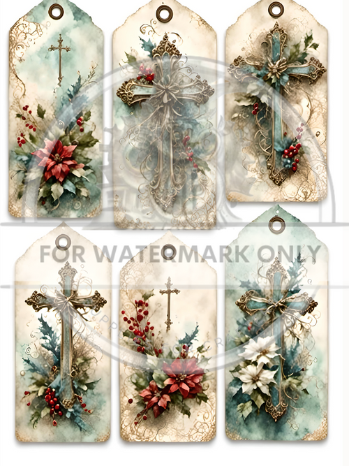 DIGITAL COLLECTION: The Christmas Tag Collection : 42 gift tags! Instant Download