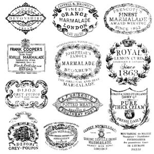IOD Crockery Label Stamp Collection 12"x 12"