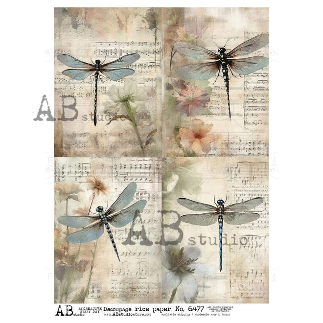 A4 Rustic Dragonfly Quad AB Studios 6477