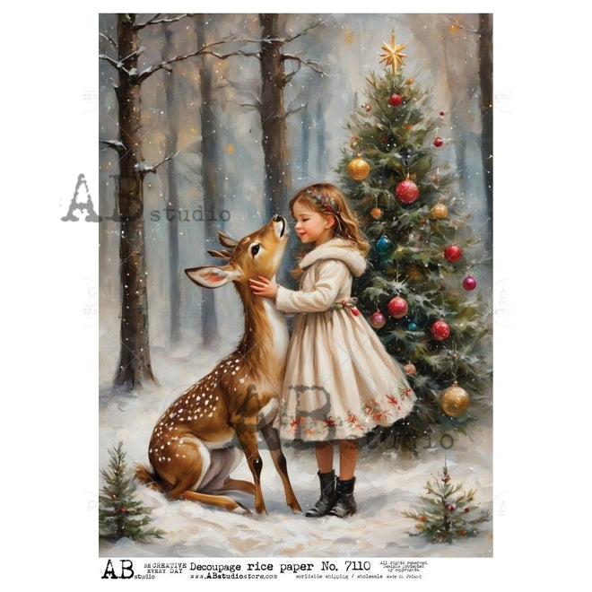 A4 Woodland Christmas Blessing AB Studios 7110