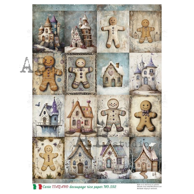 A4 Gingerbread Village Carte Italiano 592