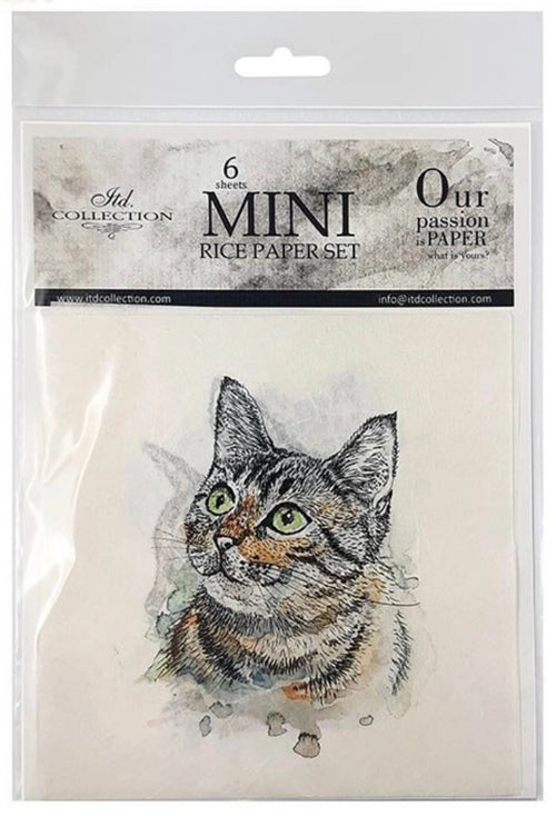 Cat and Dog, ITD Mini Decoupage Set: 5.8 inch/6 pages