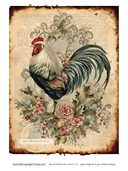 Roosters - Decoupage Central