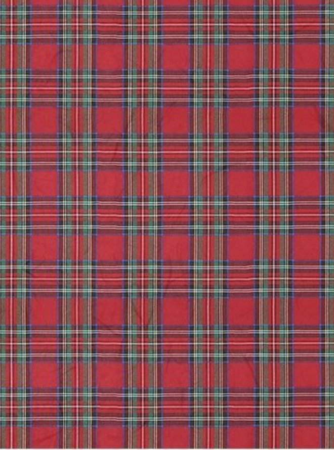 A3 ITD RED Holiday Plaid Background Decoupage Paper R0490L