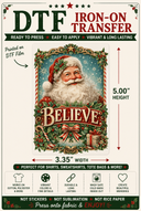BELIEVE DTF Iron-On Transfer 3.35"x 5"