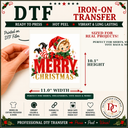 Lounging Elf DTF Iron-On Transfer  11"× 10.1"