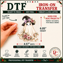 Boo in Bloom DTF Iron-On Transfer 4.57" x 6.05"