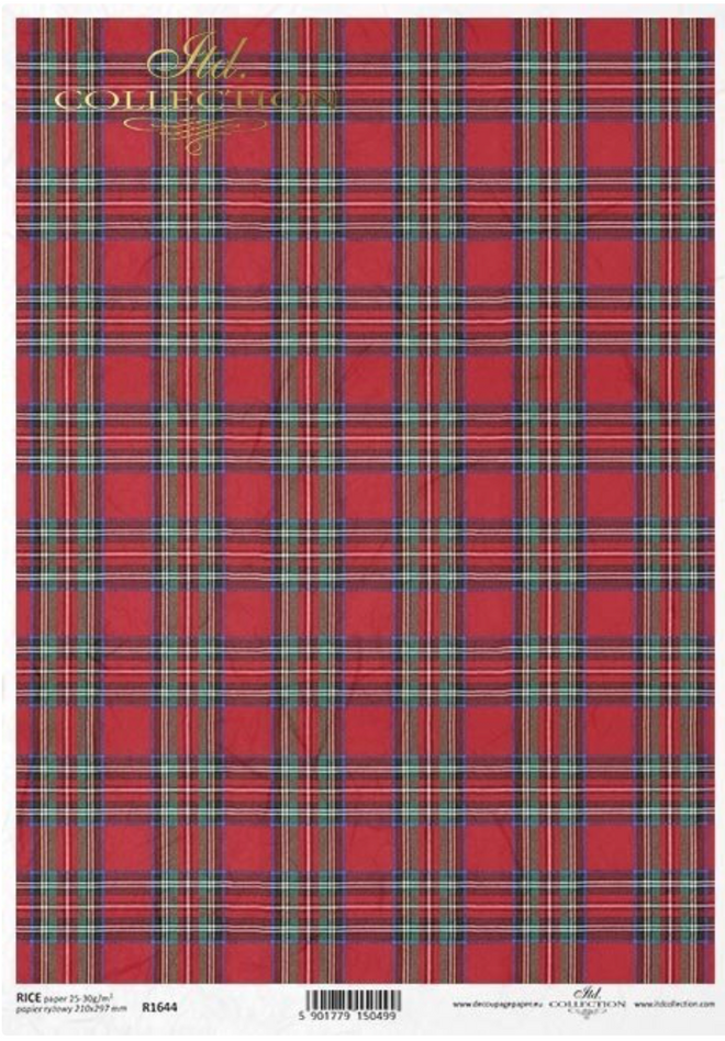 A4 Christmas Plaid Design Background From ITD R1644