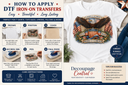 Land of the Free Patriotic DTF Iron-On Transfer – Large Size