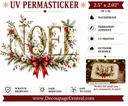 Noel In Bloom UV DTF PermaSticker 2.5" × 2.02"