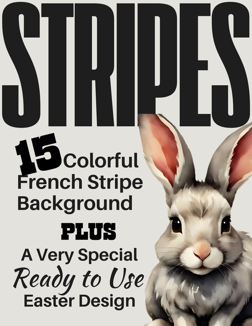 DIGITAL BUNDLE: STRIPES: 15 Colorful French Linen Backgrounds +Bonus