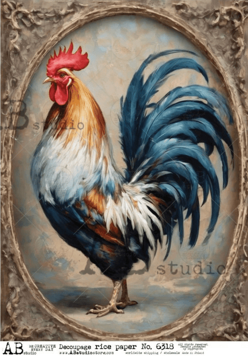 4 Design Rooster Bundle From AB Studios - Decoupage Central