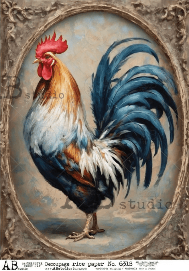 4 Design Rooster Bundle From AB Studios - Decoupage Central
