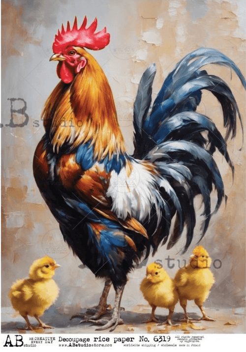4 Design Rooster Bundle From AB Studios - Decoupage Central