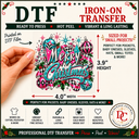 Atomic Christmas DTF Iron-On Transfer  4"× 3.9"