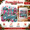 Atomic Christmas UV DTF PermaSticker 4.08"× 3.99"