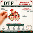 Wrapped In Merry DTF Iron-On Transfer  4.2"× 4.2"