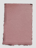 5 SHEETS DEEP DUSTY ROSE Handmade Cotton 5.75" x 8.25" Rag & Recycled paper with fluffy deckle edges - Decoupage Central
