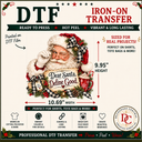 Dear Santa DTF Iron-On Transfer 10.7" x 9.9"