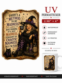 Chaos & Coffee UV DTF PermaSticker. 2.98 in x 4 in