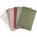 5.75" x 8.25" Deckled Edge Rag Paper Bundle:All Seven (7) colors - Decoupage Central