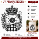 Royal Correspondence UV DTF PermaSticker 4.08" × 5".