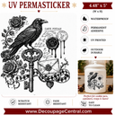 The Ravens Message UV DTF PermaSticker 4.48" × 5".