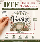 My Favorite Color is Vintage DTF Iron-On Transfer 6.62"x 7"