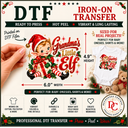 Grandma's Little Elf DTF Iron-On Transfer  6" x 4.9"
