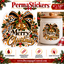 Harlequin Holiday PermaSticker 6" × 5.87"