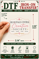 Creative Society DTF Iron-On Transfer 3.14"x 2.5"