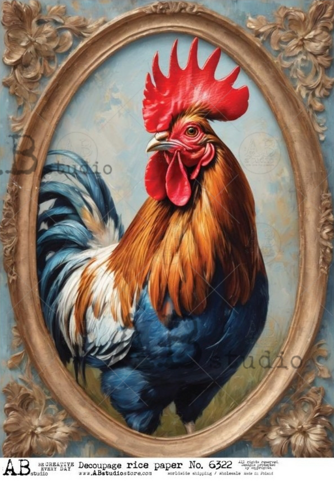 A4 Rooster Portrait AB Studios 6322